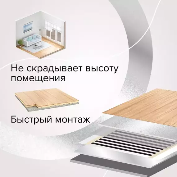 Комплект "Теплый пол" (пленка) PLATINUM 230Вт/кв.м 2кв.м CALEO КА000001317, изображение 7