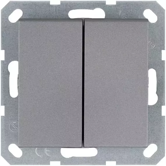 Выключатель 2-кл. 10А IP20 механизм алюм. Jasmart G3023S