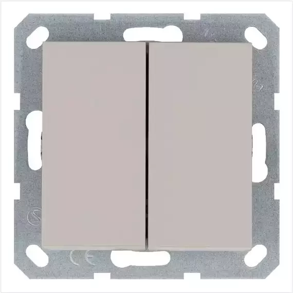 Переключатель перекрестный 2-кл. 10А IP20 механизм тауп Jasmart G3014T
