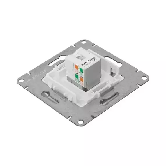 Розетка компьютерная 1-м СП Эпика RJ45 кат.5 механизм алюм. EKF UP1-SOA-RJ45-5, изображение 7