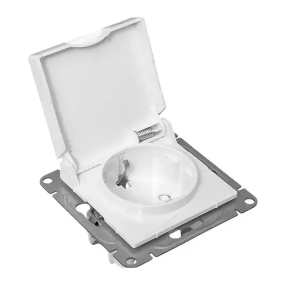 Розетка СП Эпика 16А IP44 с заземл. защ. шторки с крышкой механизм бел. EKF UP1-SOW-111-44, изображение 13