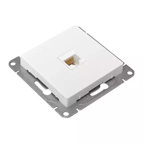 Розетка компьютерная СП Эпика RJ45 кат.5 механизм бел. EKF UP1-SOW-RJ45-5, изображение 6