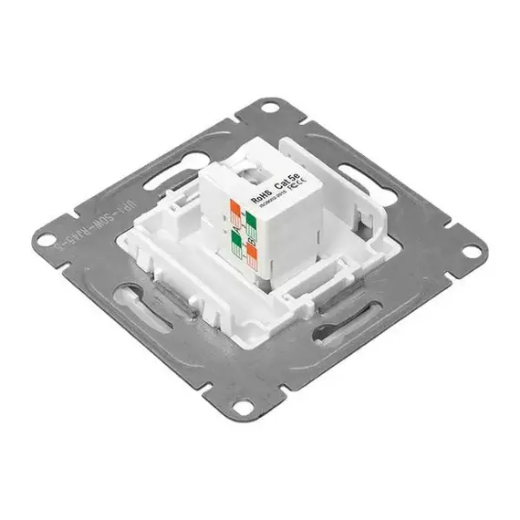 Розетка компьютерная СП Эпика RJ45 кат.5 механизм бел. EKF UP1-SOW-RJ45-5, изображение 7