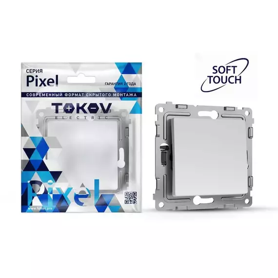 Переключатель перекрестный 1-кл. СП Pixel IP20 механизм айс TOKOV ELECTRIC TKE-PX-P1R-C34