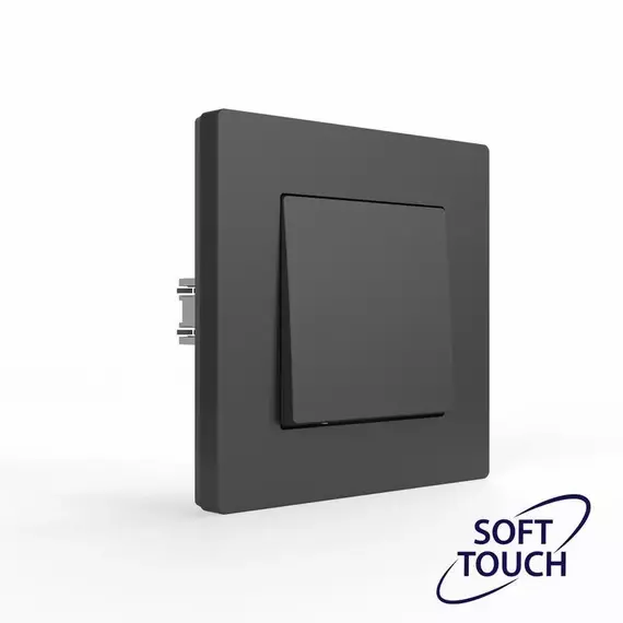 Переключатель перекрестный 1-кл. СП Pixel IP20 механизм карбон TOKOV ELECTRIC TKE-PX-P1R-C14, изображение 2