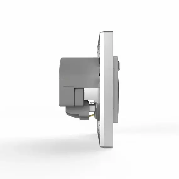 Розетка 1-м СП Pixel с заземл. с 2-мя заряд. устр. USB тип A+A механизм алюм. TOKOV ELECTRIC TKE-PX-R1U2A-C03, изображение 2