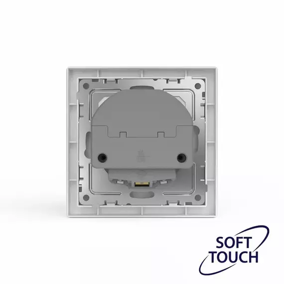Розетка 1-м СП Pixel IP20 с заземл. с 2-мя заряд. устр. USB тип A+C механизм айс TOKOV ELECTRIC TKE-PX-R1U2AC-C34, изображение 2