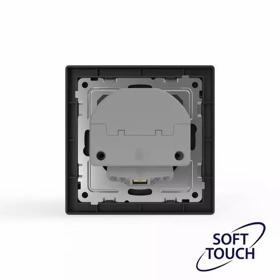 Розетка 1-м СП Pixel IP20 с заземл. с 2-мя заряд. устр. USB тип A+C механизм карбон TOKOV ELECTRIC TKE-PX-R1U2AC-C14, изображение 4