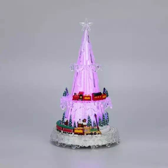Фигура светодиодная "Новогодний поезд с мелодией" 30.5см RGB на подставке Neon-Night 513-025, изображение 9