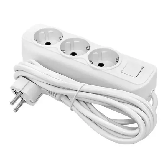 Удлинитель 3х5м с заземл. 16А IP20 Эксперт 3.0кВт с выкл. ПВС 3х1 PROxima EKF UBA16-310-3-05i, изображение 2