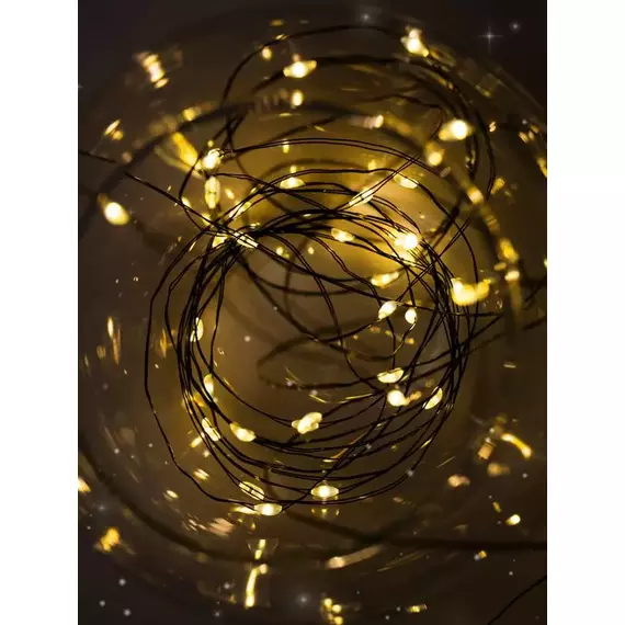 Гирлянда "Роса" DC-G06-120Y 120 microLED 12.1м. 8реж. 3хAA желт. ФАZА 5059634, изображение 3