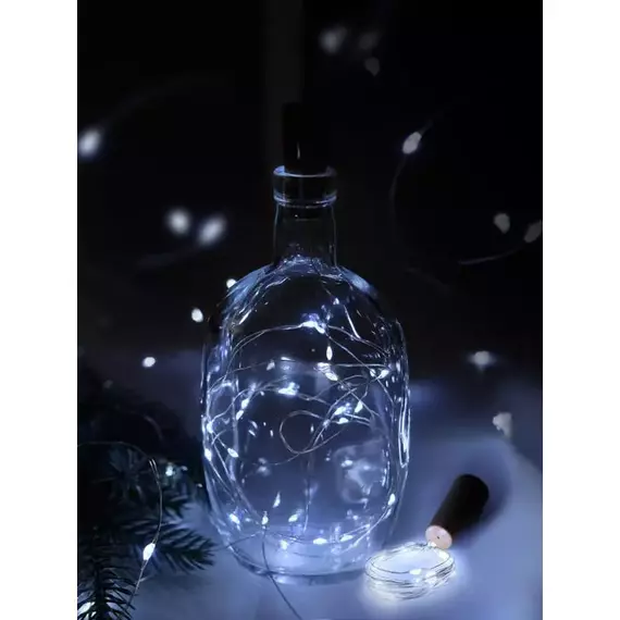 Гирлянда "Пробки" DC-G04-20WS2 20 LED 3х(LR44/LR1154/AG13/G13) в компл. бел. (уп.2шт) ФАZА 5059696, изображение 6