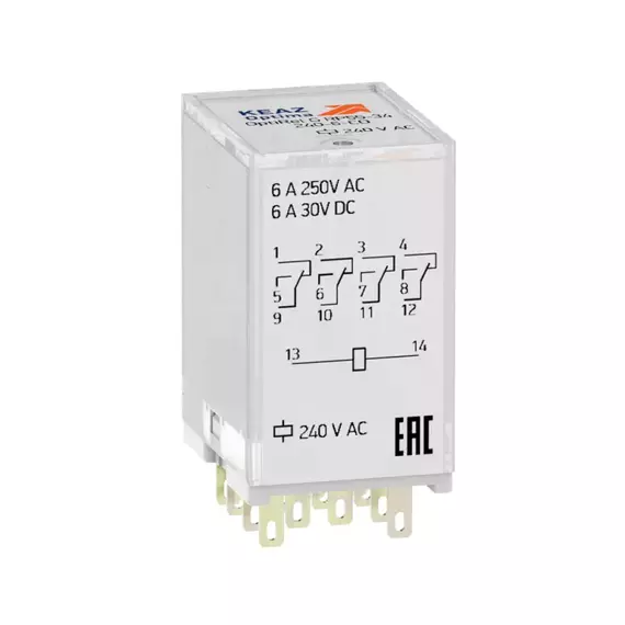 Реле промежуточное OptiRel G RP55-34-24D-6-CO-S/TI КЭАЗ 282953