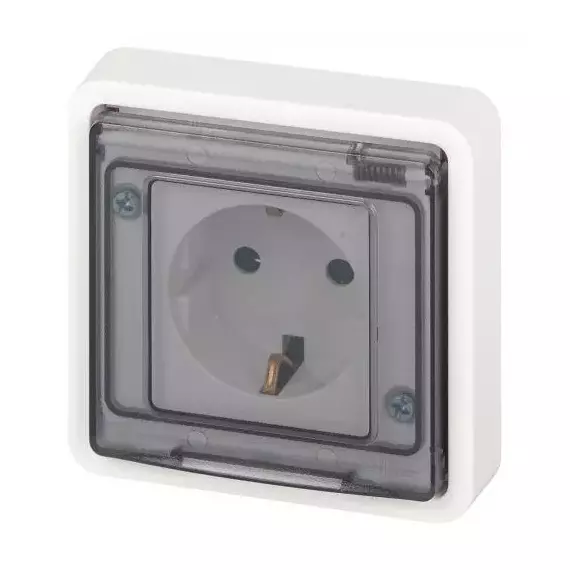 Розетка Эксперт 11-2522-01 2P+E IP55 шторки 16А-250В СУ бел. Эра Б0063281