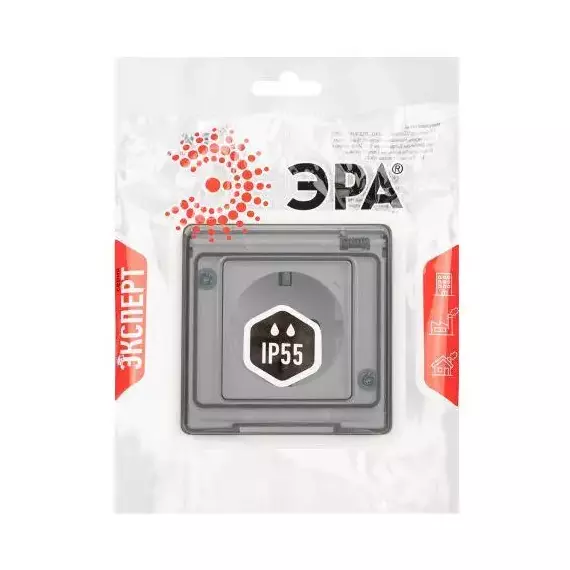 Розетка Эксперт 11-2522-01 2P+E IP55 шторки 16А-250В СУ бел. Эра Б0063281, изображение 2