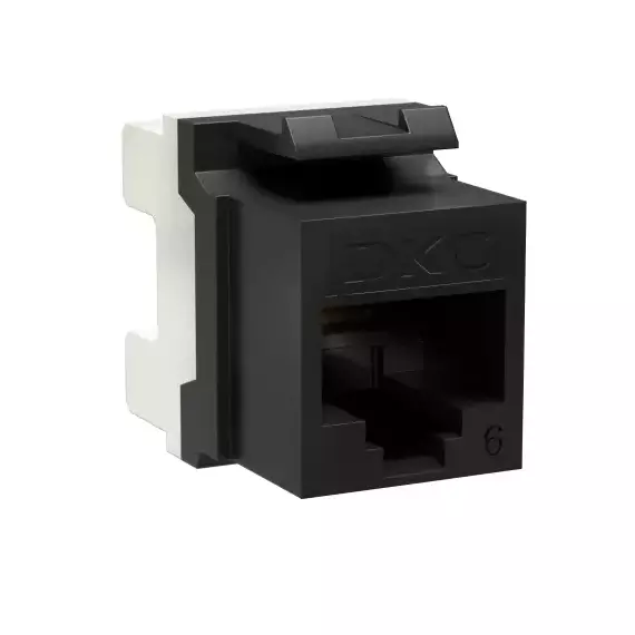 Модуль Keystone RJ45 CAT6 не экранированный 180град. черн. DKC RNK6U180BK