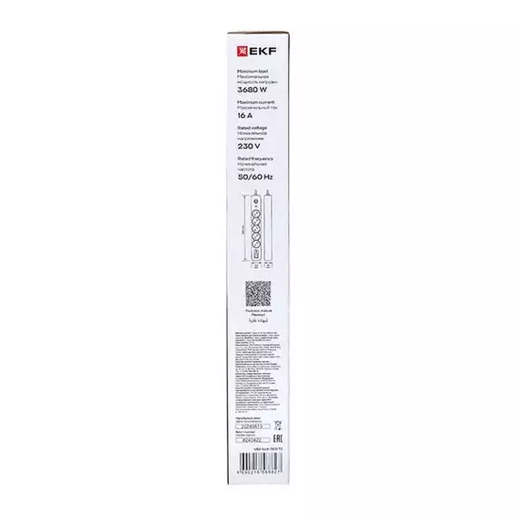 Удлинитель 5х3м IP20 2USB 2.4А+2type-C LUX 1.5кв.мм EKF UBA-LUX-503-TC, изображение 10