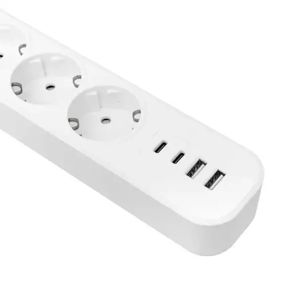Удлинитель 5х5м IP20 2USB 2.4А+2type-C LUX 1.5кв.мм EKF UBA-LUX-505-TC, изображение 6
