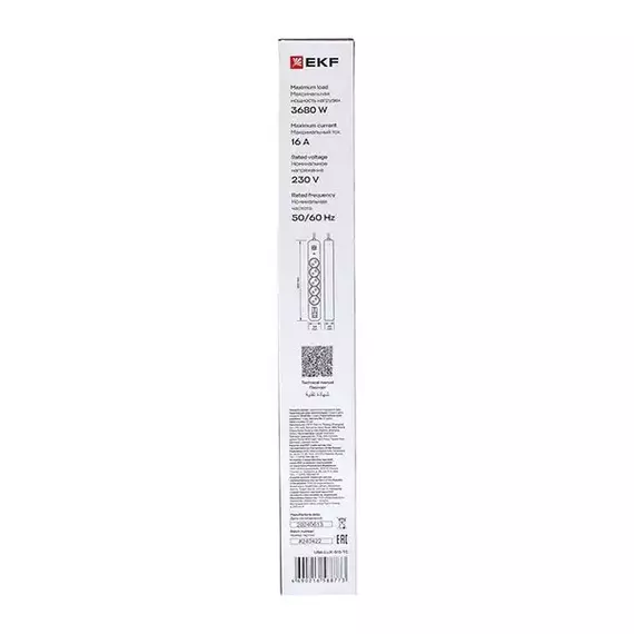 Удлинитель 5х1.5м IP20 2USB 2.4А+2type-C LUX 1.5кв.мм EKF UBA-LUX-515-TC, изображение 10