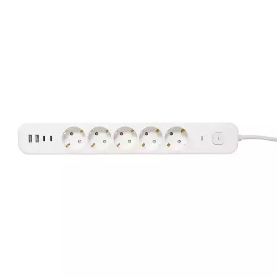 Удлинитель 5х1.5м IP20 2USB 2.4А+2type-C LUX 1.5кв.мм EKF UBA-LUX-515-TC, изображение 3