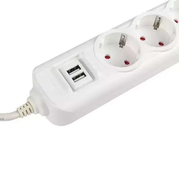 Удлинитель 4х3м 16А IP20 Эксперт 3.5кВт 2хUSB 2.1А ПВС 3х1 PROxima EKF UBA16-2USB-4-03i, изображение 5