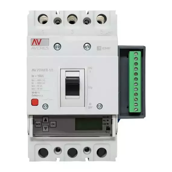 Выключатель автоматический 3п 160А 50кА AV POWER-1/3 ETU6.2 AVERES EKF mccb-13-160-6.2-av, изображение 2