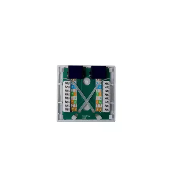 Розетка компьютерная 8P8C (RJ45) UTP кат.5E 2 порта TOKOV ELECTRIC TKE-SMB-8P8C-2P-UTP, изображение 3