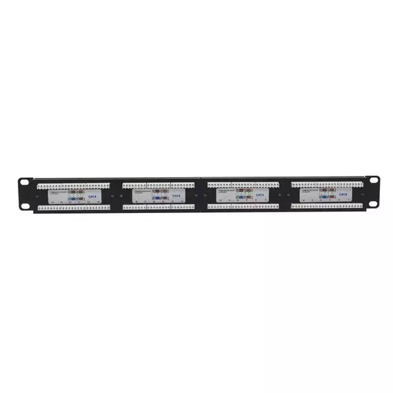 Патч-панель 19 1U кат.6 неэкранир. 24 порта RJ45 Dual IDC TOKOV ELECTRIC TKE-PP-6-1U-24P-UTP, изображение 2
