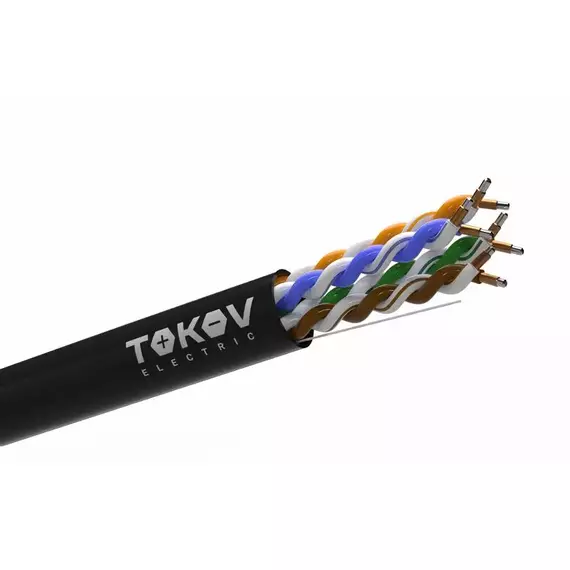 Кабель витая пара U/UTP 4х2х24 AWG кат.5E ССA PE TOKOV Light (м) TOKOV ELECTRIC TKL-C06-U42CCA-5E-305-OD