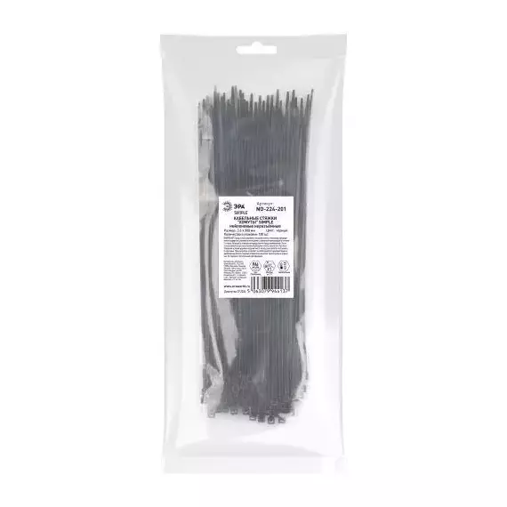 Хомут кабельный Simple 3.6х300 черн. NO-224-201 (уп.100шт) Эра Б0066036, изображение 2