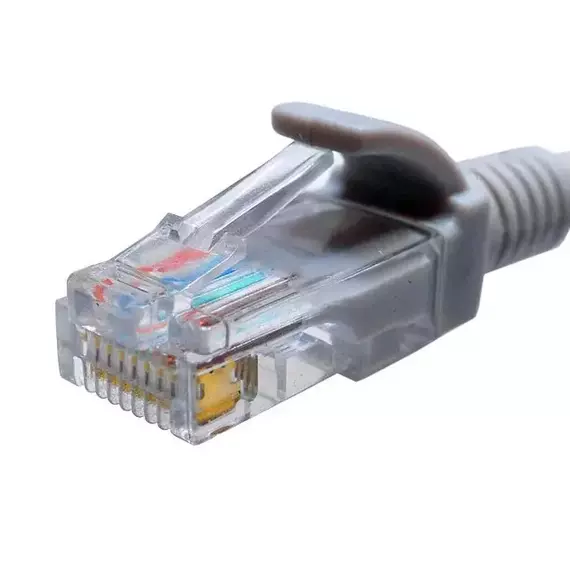 Патч-корд кат.5E UTP 4х2 26AWG (7х0.16мм) Cu LSZH 0.3м сер. SUPRLAN 10-0140