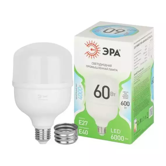Лампа светодиодная GREEN LINE POWER T100-60W-840-E27/E40 GL 60Вт колокол 4000К яркий свет бел. E27/E40 Эра Б0067072