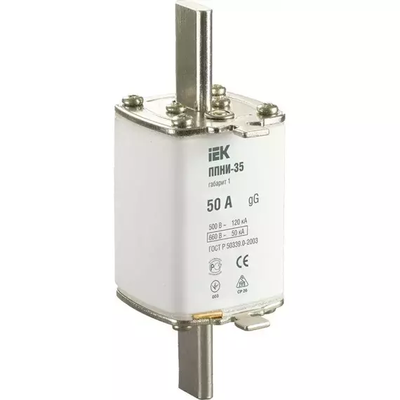 Вставка плавкая ППНИ-35 50А габарит 1 IEK DPP30-050