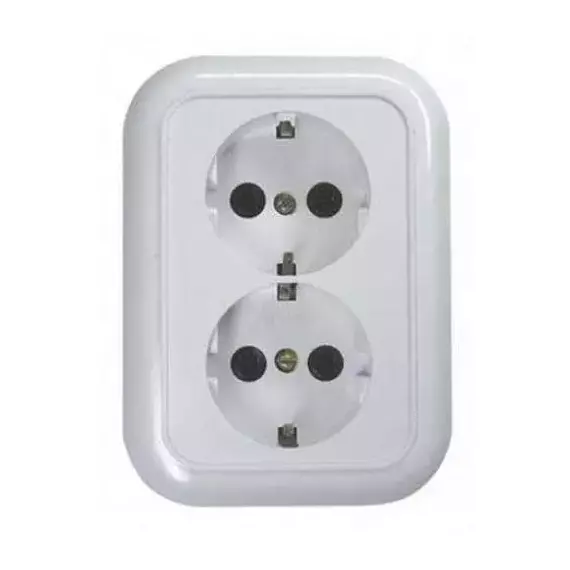 Розетка 2-м СП 16А IP20 с заземл. бел. БЕЛТИЗ Молодечно РС16-009
