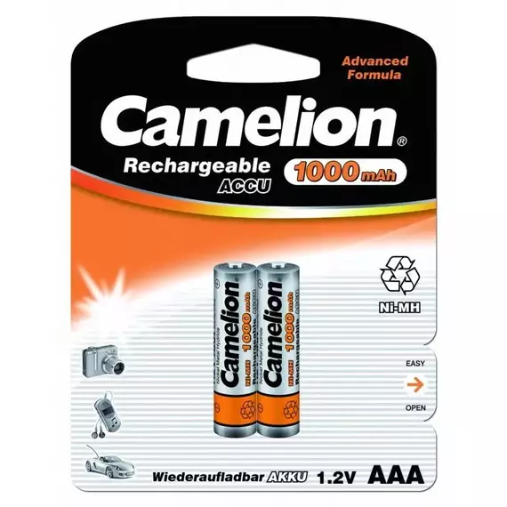 Аккумулятор R03 NI-MN 1000мА.ч BP-2 (блист.2шт) Camelion 6182