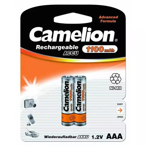 Аккумулятор R03 NI-MN 1100мА.ч BP-2 (блист.2шт) Camelion 7372