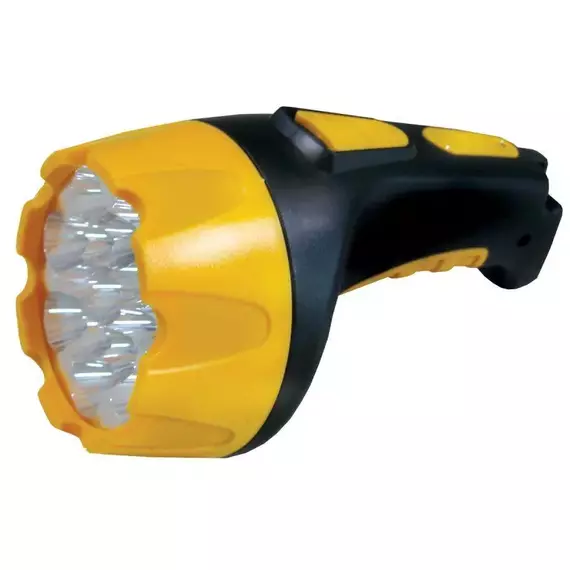 Фонарь LED 3815 (аккум 220В черн./желт. 15 LED; 2 режима SLA пласт. короб) Ultraflash 9217