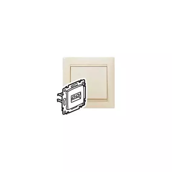 Механизм розетки комп. 1-м СП Valena RJ45 сл. кость (DIY-упак.) Leg 695624