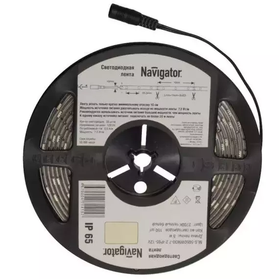 Лента светодиодная 71 414 NLS-5050WW30-7.2 IP20 12B R5 7.2Вт/м (уп.5м) Navigator 71414
