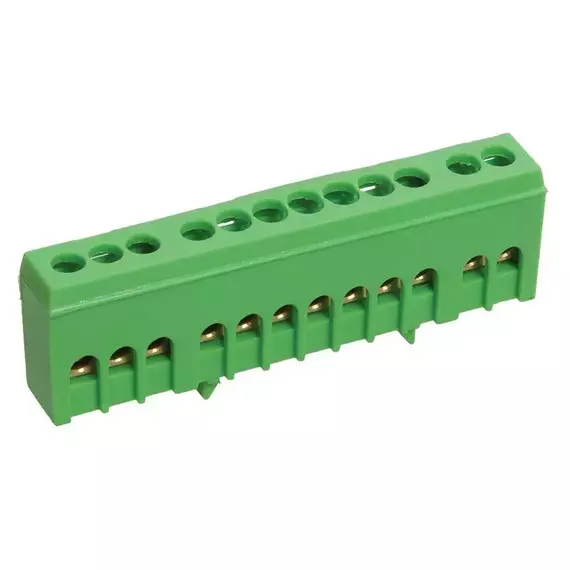 Шина PE "земля" в корп. изол. на DIN-рейку ШНИ-6х9-12-К-З IEK YNN10-69-12KD-K06