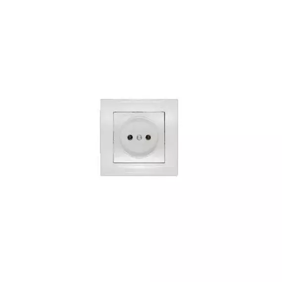 Розетка 1-м СП Бриллиант 16А IP20 без заземл. бел. UNIVersal 7947588