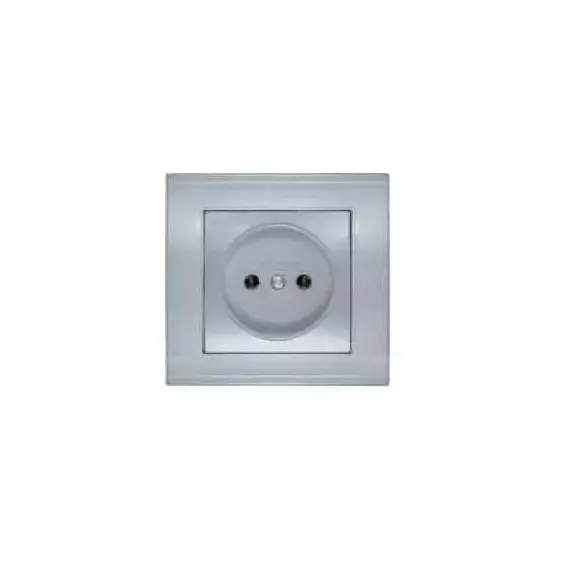 Розетка 1-м СП Бриллиант 16А IP20 без заземл. серебр. UNIVersal 7949834