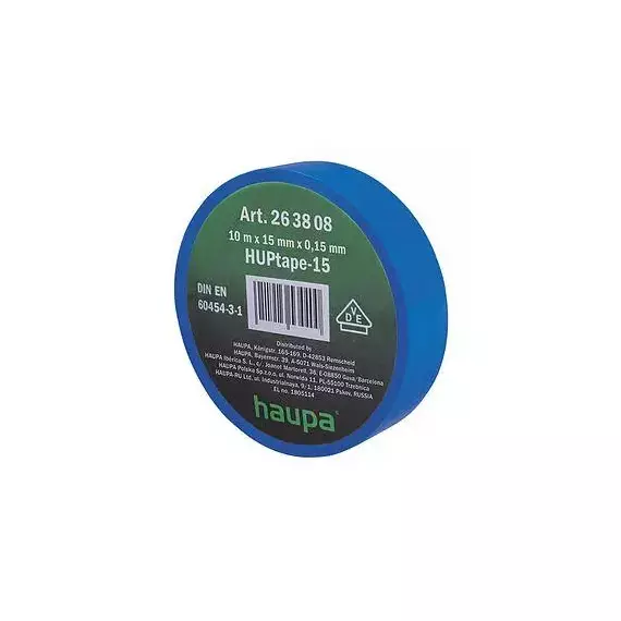 Изолента ПВХ 19мм (рул.20м) син. HAUPA 263850
