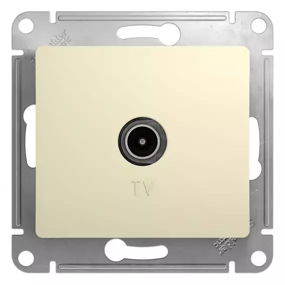 Механизм розетки TV 1-м СП Glossa проходной 4DB беж. SchE GSL000292