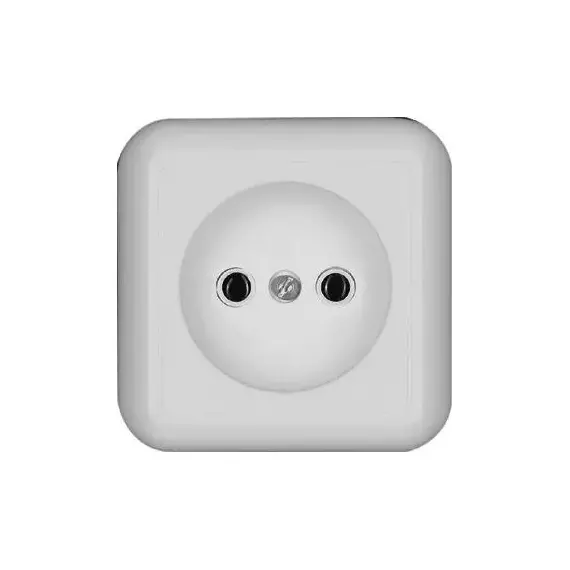 Розетка 1-м ОП Прима 10А IP20 250В без заземл. без защ. шторок бел. (розн. упак.) SchE RA10-164-BI