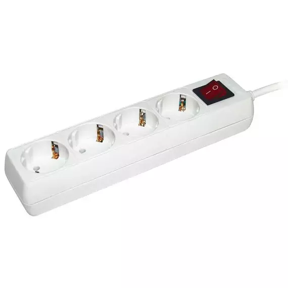Удлинитель 4х5м с заземл. 16А IP20 У04К с выкл. 2P+PE IEK WYP10-16-04-05-ZK-N