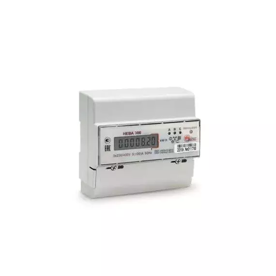 Счетчик НЕВА 306 3ф 5-60А 1 класс точн. ЖКИ Тайпит 6056056, изображение 2