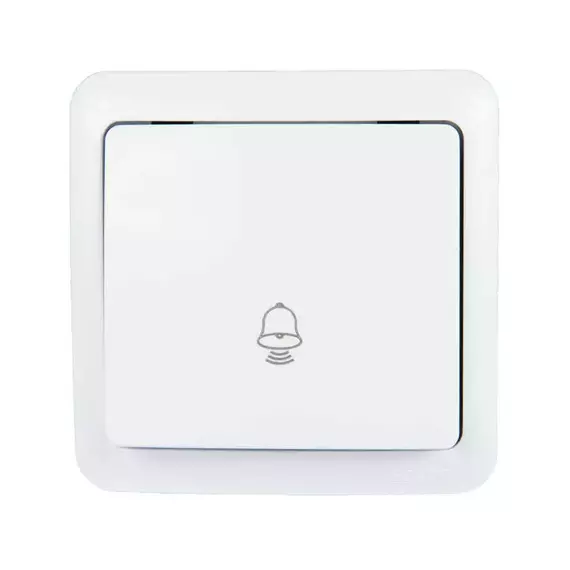 Кнопка звонка 1-кл. 1п ОП Viola 10А IP20 бел. LEZARD 751-0200-103