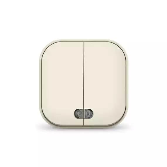 Выключатель 2-кл. 1п ОП 10А IP20 с подсветкой сл. кость IONICH 1426