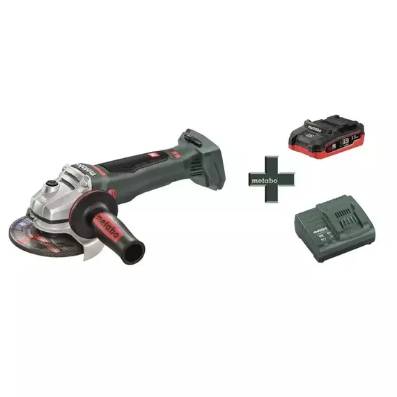 Машина шлифовальная угловая W 18 LTX 125 Акк. 1х3.5Ач LiHD+ЗУ ASC55 Metabo T03330